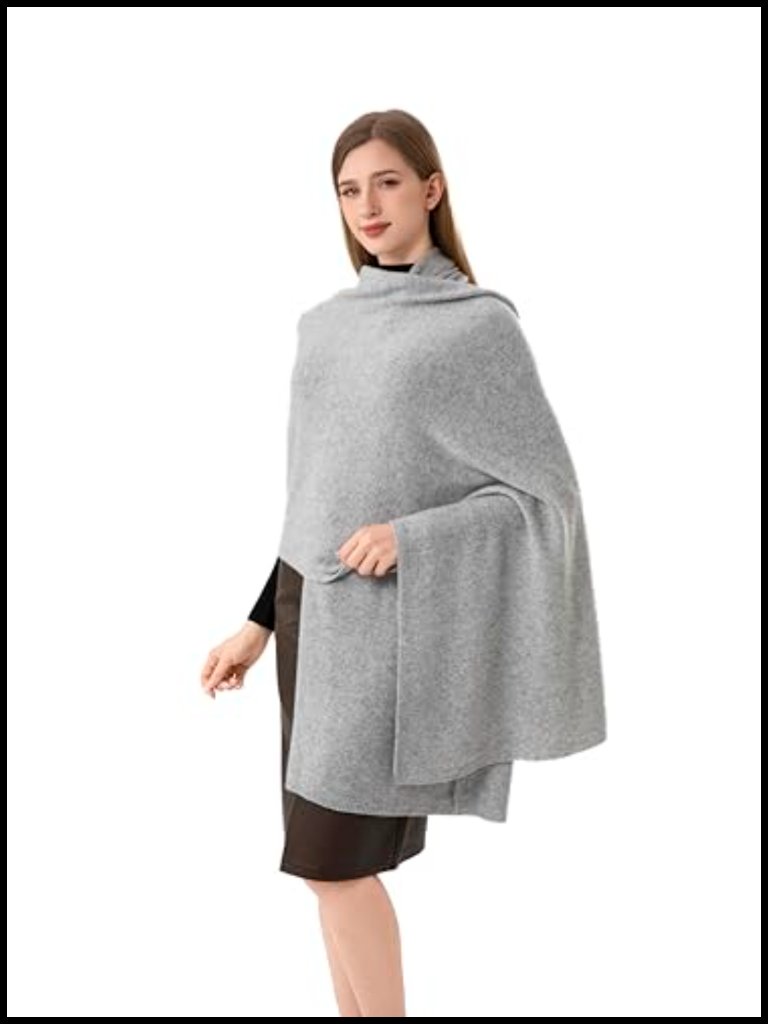100% Cashmere Knitted Scarf Wrap Stole Extra Large Pashmina With Gift Box